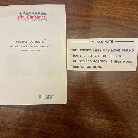 VTG 1996 Mr. Christmas Holiday Go Round Musical Carousel 50 Songs! PRISTINE! IOB - Picture 13 of 13